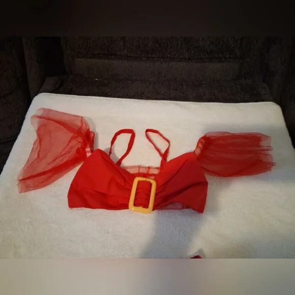 Red Kids Summer  Dress Set - Picture 2 of 4